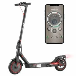 IScooter I9 Folding Electric Scooter 8.5 Inch Pneumatic Tire 350W Motor 7.5Ah Battery 30km/h Max Speed APP Control Black
