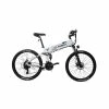 KAISDA K1 26 Inch Folding Electric Moped Folding Bike Mountain Bicycle 500W Motor SHIMANO 7-Speeds Derailleur LCD Display 10.4Ah Battery Max Speed 25km/h Aluminum Alloy Frame - White
