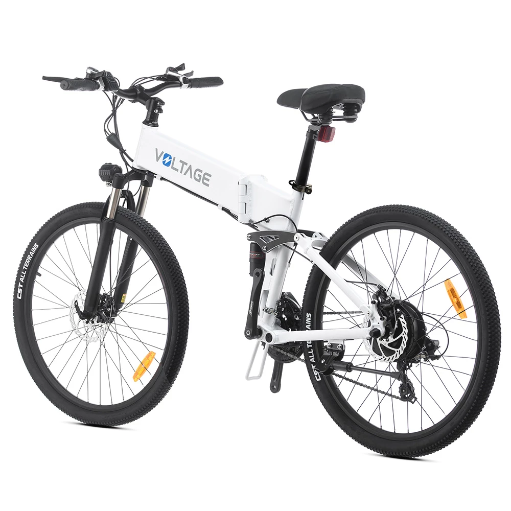 KAISDA K1-V Electric Bike 26 Inch Foldable Mountain Bike 250W Motor 25Km/h Max Speed 36V 10.4Ah Battery 70KM Max Range 120KG Max Load - White 2 KAISDA K1-V Electric Bike 26 Inch Foldable Mountain Bike 250W Motor 25Km/h Max Speed 36V 10.4Ah Battery 70KM Max Range 120KG Max Load - White - Image 2