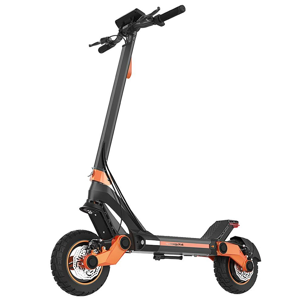 KugooKirin G3 Adventurers Electric Scooter 10.5 Inch 1200W Rear Motor 52V 18Ah Lithium Battery Max Speed 50KM/H Touchable Display Control Panel TPU Suspension System IPX4 - Black