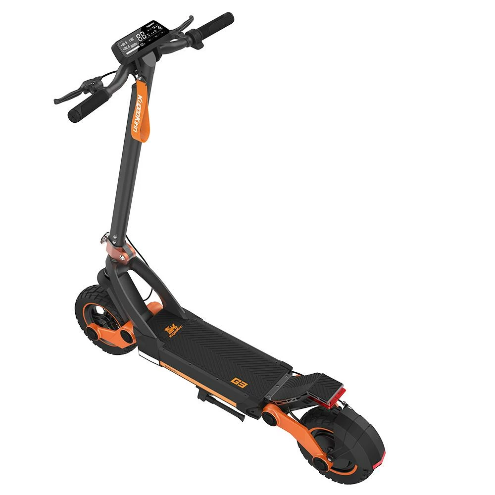 KugooKirin G3 Adventurers Electric Scooter 10.5 Inch 1200W Rear Motor 52V 18Ah Lithium Battery Max Speed 50KM/H Touchable Display Control Panel TPU Suspension System IPX4 - Black - Image 3