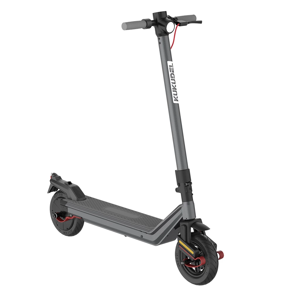 Kukudel 105P Folding Electric Scooter 10 Inch Tire 500W Motor 36V 12.5Ah Battery Max Speed 25km/h LCD Display 32-39km Long Range Aluminium Alloy Body - Gray 2 Kukudel 105P Folding Electric Scooter 10 Inch Tire 500W Motor 36V 12.5Ah Battery Max Speed 25km/h LCD Display 32-39km Long Range Aluminium Alloy Body - Gray - Image 2
