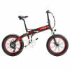LANKELEISI X2000 PLUS Moped Electric Bike Folding Bike 12.8Ah 48V 1000W 40km/h Max Speed Max Load 150kg - Red