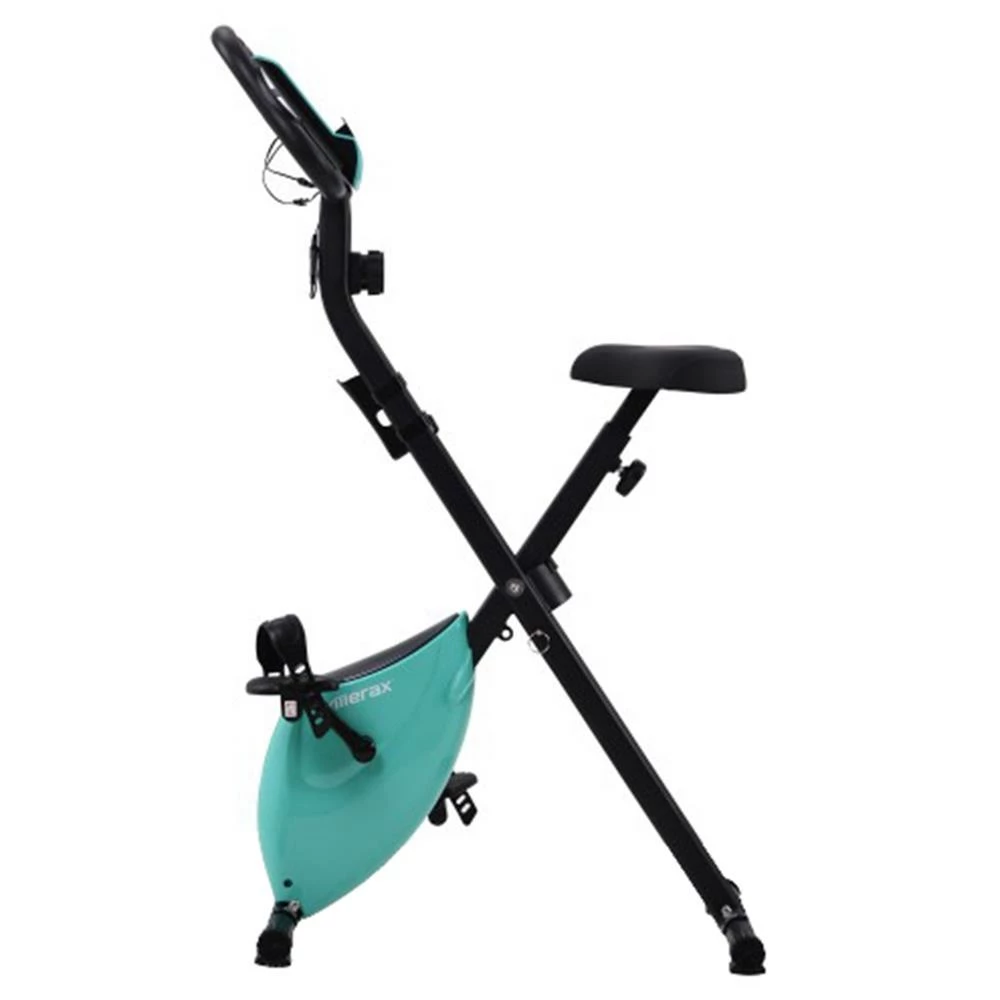 Merax X-Bike Lite Magnetic Foldable Exercise Bike With Padded Seat And LCD Console - Blue 2 Merax X-Bike Lite Magnetic Foldable Exercise Bike With Padded Seat And LCD Console - Blue - Image 2
