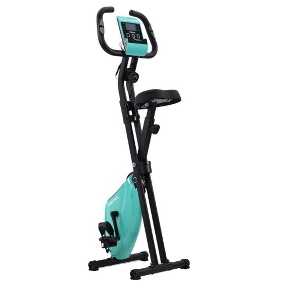 Merax X-Bike Lite Magnetic Foldable Exercise Bike With Padded Seat And LCD Console - Blue 3 Merax X-Bike Lite Magnetic Foldable Exercise Bike With Padded Seat And LCD Console - Blue - Image 3
