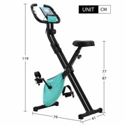 Merax X-Bike Lite Magnetic Foldable Exercise Bike With Padded Seat And LCD Console - Blue 10 Merax X-Bike Lite Magnetic Foldable Exercise Bike With Padded Seat And LCD Console - Blue -Zhengbu Shop merax magnetic foldable exercise bike red 1599465661875