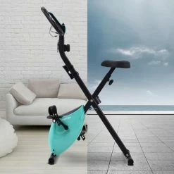 Merax X-Bike Lite Magnetic Foldable Exercise Bike With Padded Seat And LCD Console - Blue 11 Merax X-Bike Lite Magnetic Foldable Exercise Bike With Padded Seat And LCD Console - Blue -Zhengbu Shop merax magnetic foldable exercise bike red 1599465673720