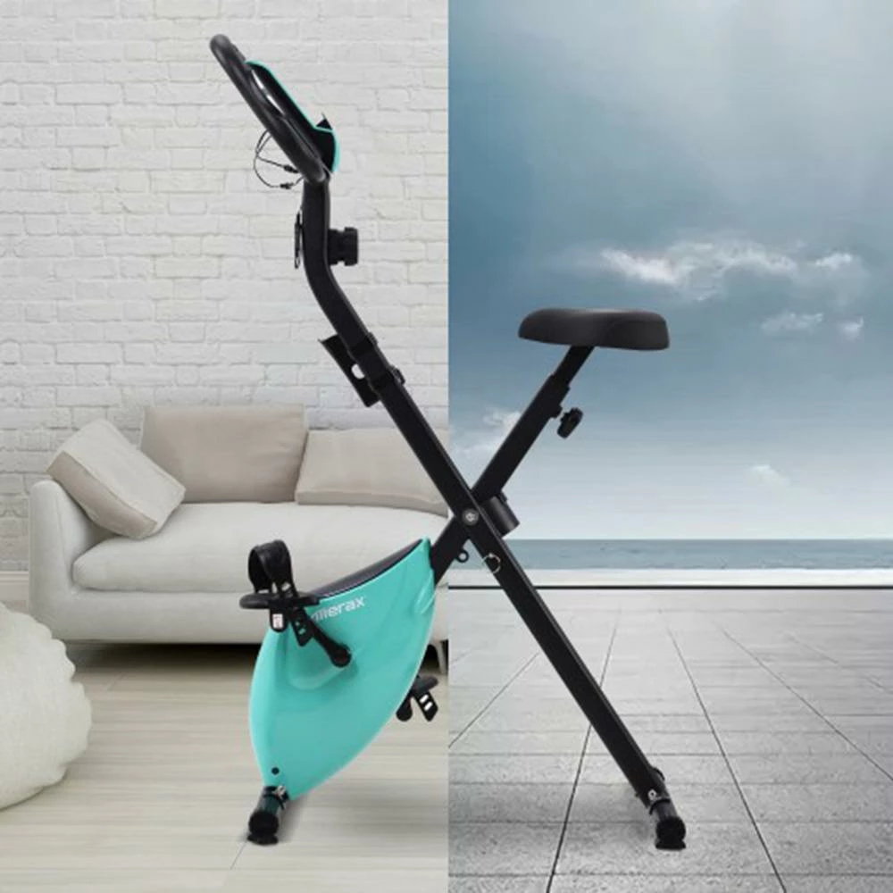 Merax X-Bike Lite Magnetic Foldable Exercise Bike With Padded Seat And LCD Console - Blue 6 Merax X-Bike Lite Magnetic Foldable Exercise Bike With Padded Seat And LCD Console - Blue - Image 6