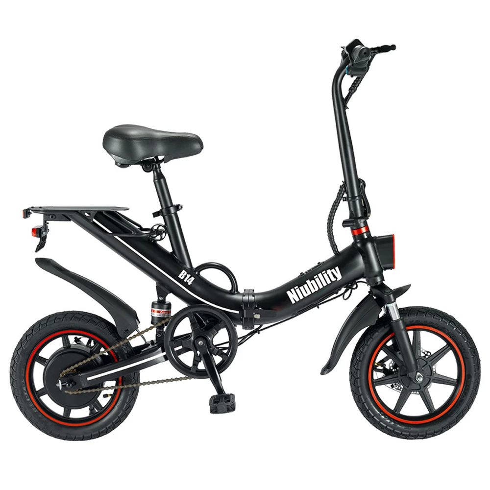 Niubility B14 Electric Moped Folding Bike 14 Inch 15Ah Battery Up To 100KM Mileage Max 25km/h 400W Motor Double Disc Brake - Black 1 Niubility B14 Electric Moped Folding Bike 14 Inch 15Ah Battery Up To 100KM Mileage Max 25km/h 400W Motor Double Disc Brake - Black