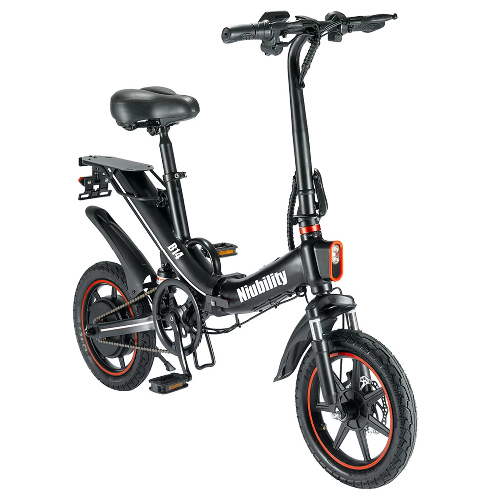 Niubility B14 Electric Moped Folding Bike 14 Inch 15Ah Battery Up To 100KM Mileage Max 25km/h 400W Motor Double Disc Brake - Black 3 Niubility B14 Electric Moped Folding Bike 14 Inch 15Ah Battery Up To 100KM Mileage Max 25km/h 400W Motor Double Disc Brake - Black - Image 3