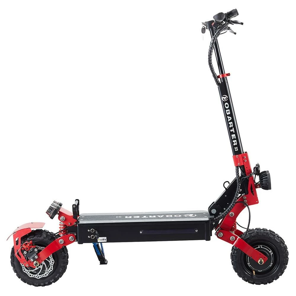 OBARTER X3 Folding Electric Sport Scooter 11" Off-road Tyre 1200W X2 Brushless Motor 48V 20Ah Battery BMS 3 Speed Modes Dual Oil Disc Brake Max Speed 65KM/h LED Display 40-50KM Long Range - Black 2 OBARTER X3 Folding Electric Sport Scooter 11" Off-road Tyre 1200W X2 Brushless Motor 48V 20Ah Battery BMS 3 Speed Modes Dual Oil Disc Brake Max Speed 65KM/h LED Display 40-50KM Long Range - Black - Image 2