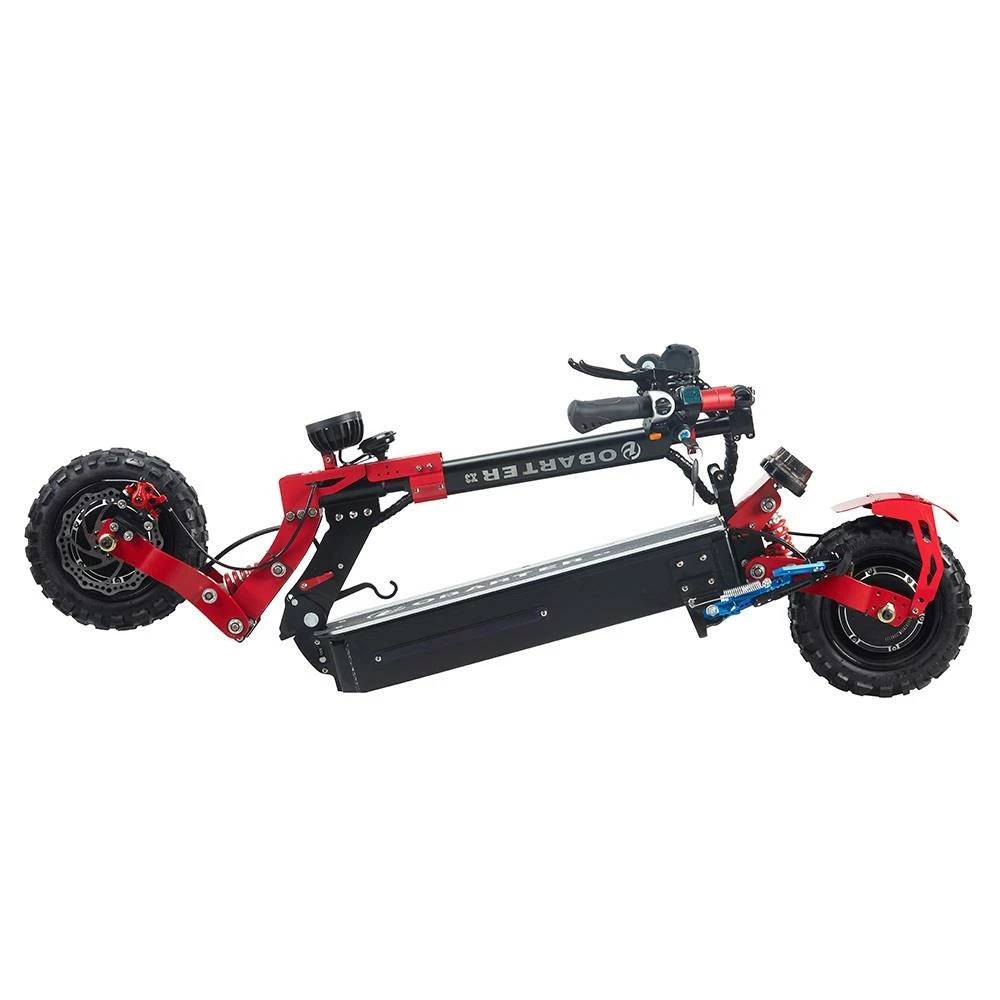 OBARTER X3 Folding Electric Sport Scooter 11" Off-road Tyre 1200W X2 Brushless Motor 48V 20Ah Battery BMS 3 Speed Modes Dual Oil Disc Brake Max Speed 65KM/h LED Display 40-50KM Long Range - Black 6 OBARTER X3 Folding Electric Sport Scooter 11" Off-road Tyre 1200W X2 Brushless Motor 48V 20Ah Battery BMS 3 Speed Modes Dual Oil Disc Brake Max Speed 65KM/h LED Display 40-50KM Long Range - Black - Image 6