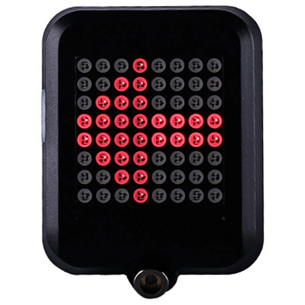 TX129 64-led Intelligent Bicycle Taillight 80 Lumens 1200mAh Battery Automatic Direction Indicator Light Infrared Laser - Black 1 TX129 64-led Intelligent Bicycle Taillight 80 Lumens 1200mAh Battery Automatic Direction Indicator Light Infrared Laser - Black