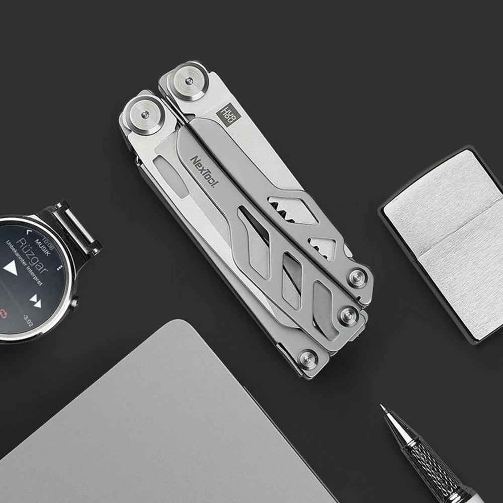 HUOHOU 15 In 1 Multitool Pocket Knife Multi-Pliers Tool With Bottle Opener Saw Cutter For Survival By Xiaomi Youpin - Silver 4 HUOHOU 15 In 1 Multitool Pocket Knife Multi-Pliers Tool With Bottle Opener Saw Cutter For Survival By Xiaomi Youpin - Silver - Image 4