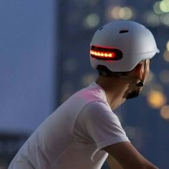 Xiaomi Smart4u SH50 Smart City Commuter Bling Helmet With Automatic Sensor Lighting IPX4 Waterproof Magnetic Charge Long Standby Size L - Black -Zhengbu Shop xiaomi smart4u sh50 bicycle smart flash helmet black 1584081235406