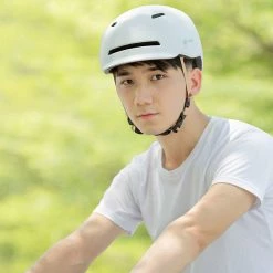 Xiaomi Smart4u SH50 Smart City Commuter Bling Helmet With Automatic Sensor Lighting IPX4 Waterproof Magnetic Charge Long Standby Size L - Black -Zhengbu Shop xiaomi smart4u sh50 bicycle smart flash helmet black 1584081236656