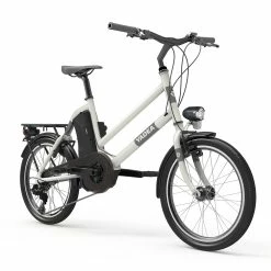 YADEA YT300 20 Inch Touring Electric City Bike 250W OKAWA Mid Drive Motor SHIMANO 7-Speed Rear Derailleur 36V 7.8Ah Removable Battery 25km/h Max Speed Up To 60km Max Range LED Headlight - White
